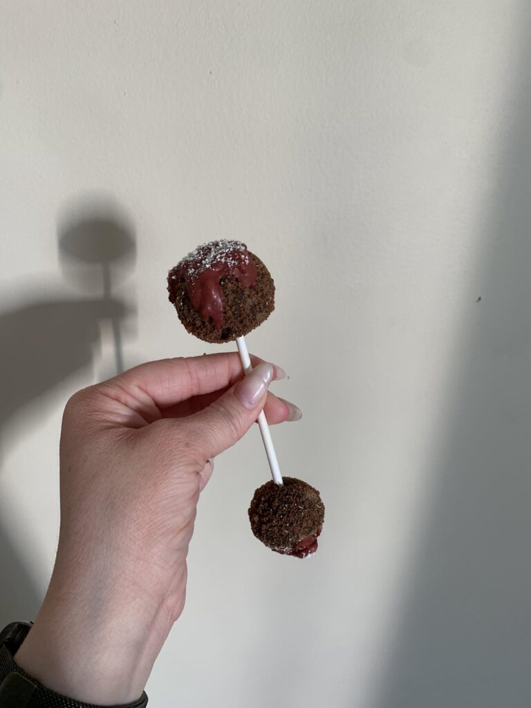 Meatball cake pops