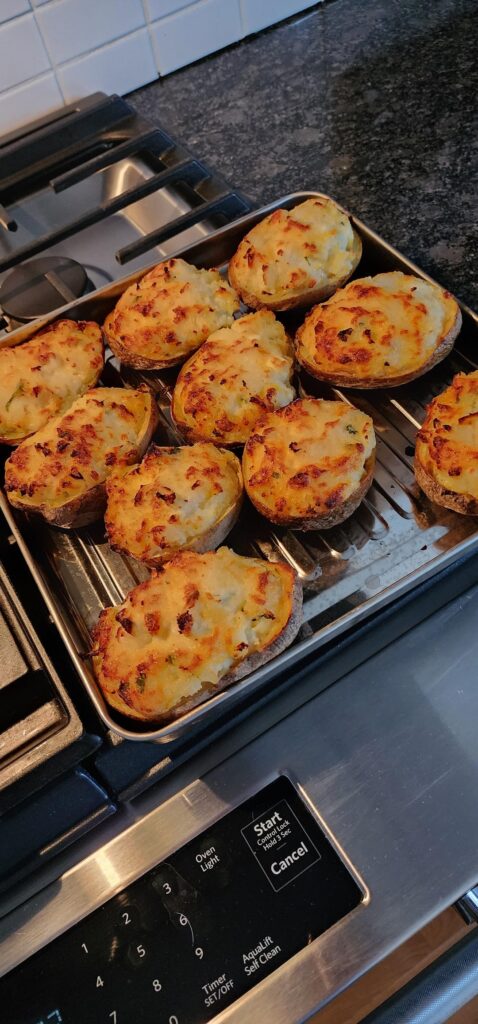 Twice baked potatoes. That's all