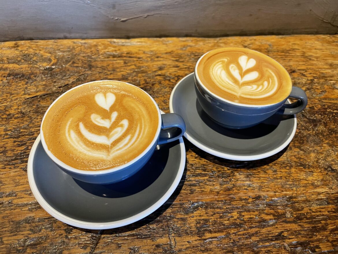 Latte art at Alchemy Coffee in Toronto