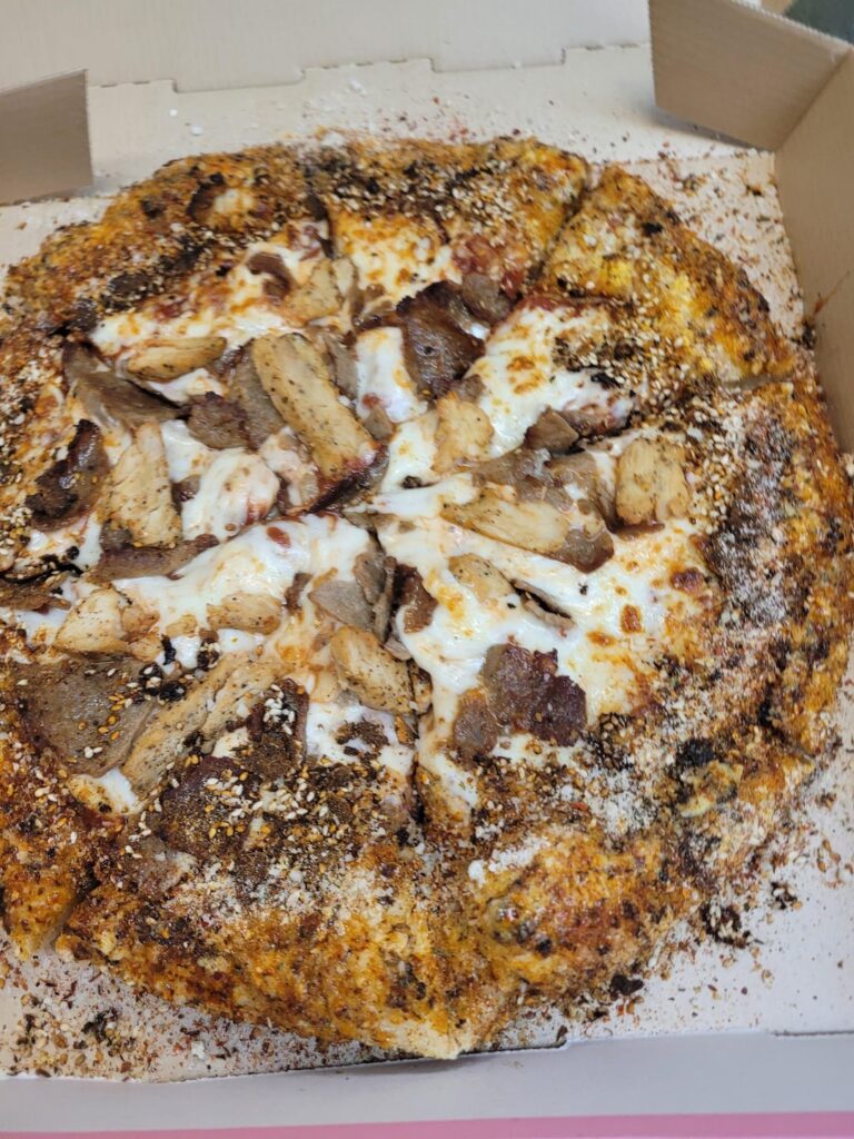 Someone ordered 2x all crust toppings and I was forced to make it