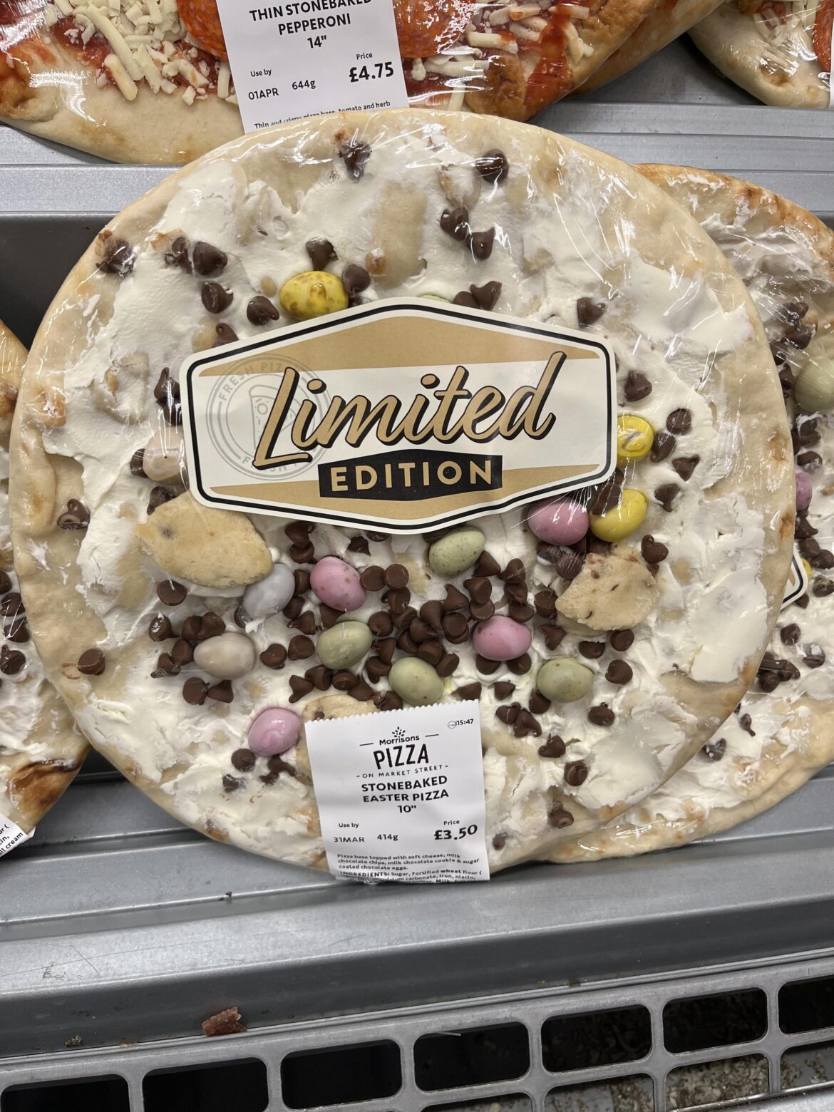 I was in Morrison today and saw this Easter pizza