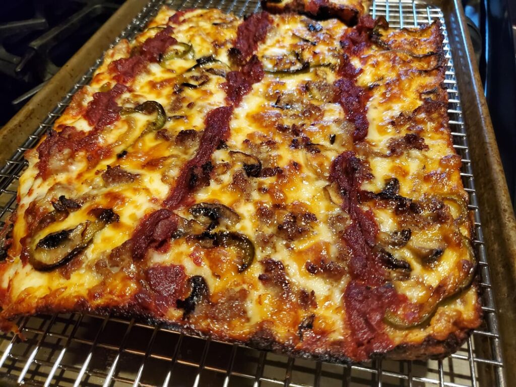 Sicilian style pizza... so rewarding