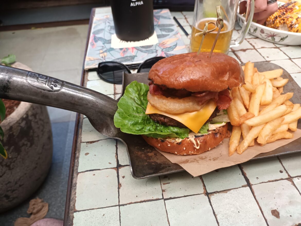 Burger on a Shovel - Potting Shed, Alexandria, Sydney