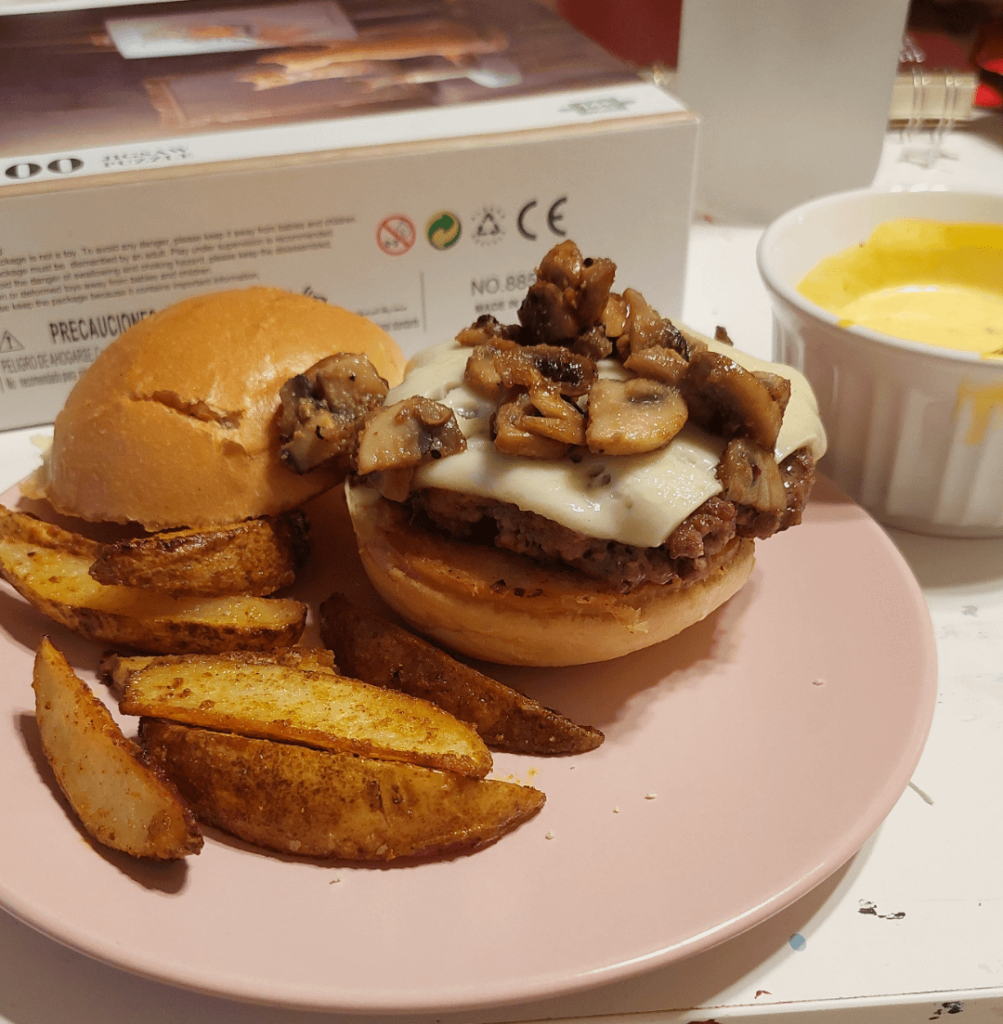 Shroom n Swiss Burgers