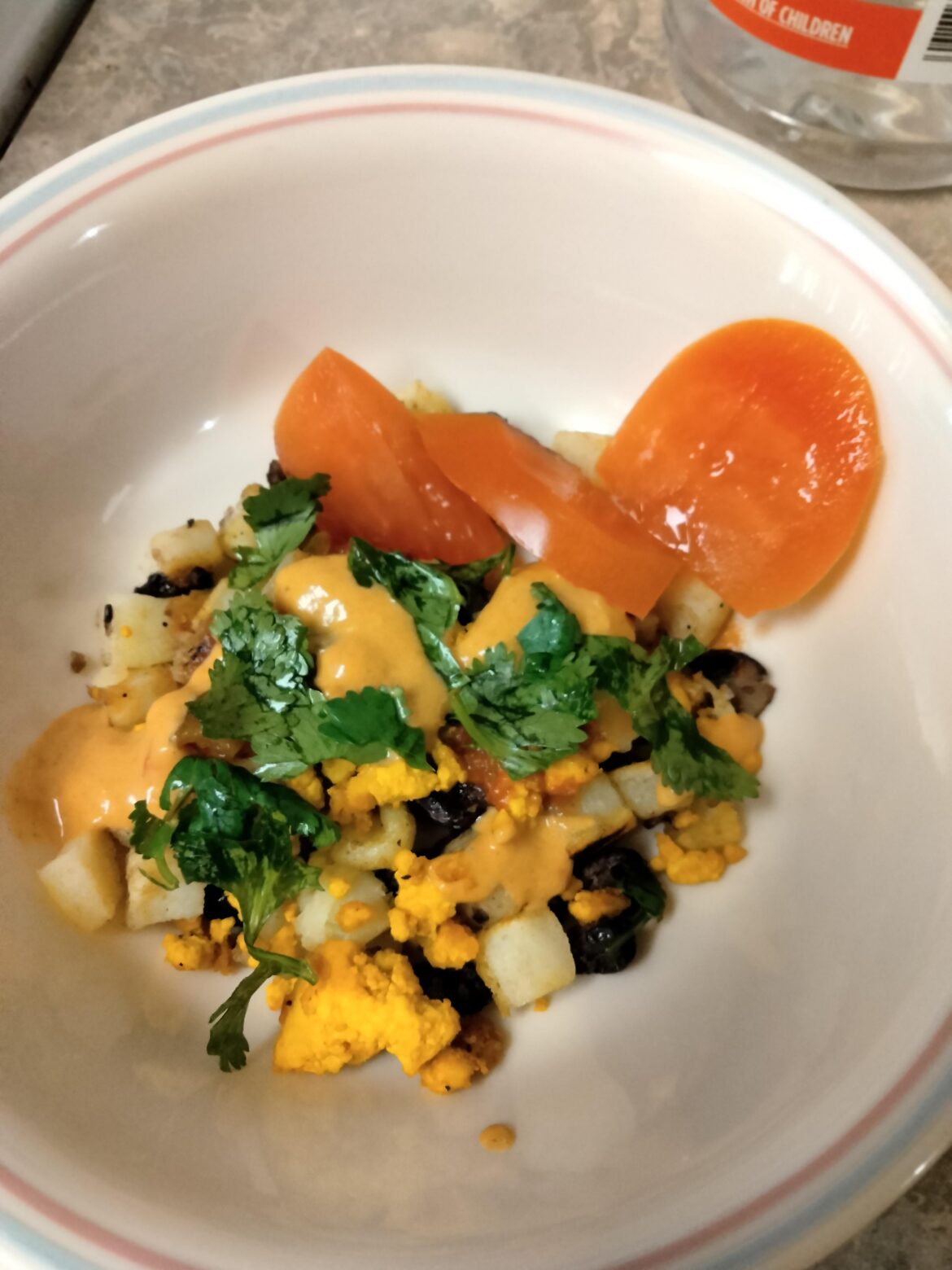 Just made the best, savory breakfast bowl!