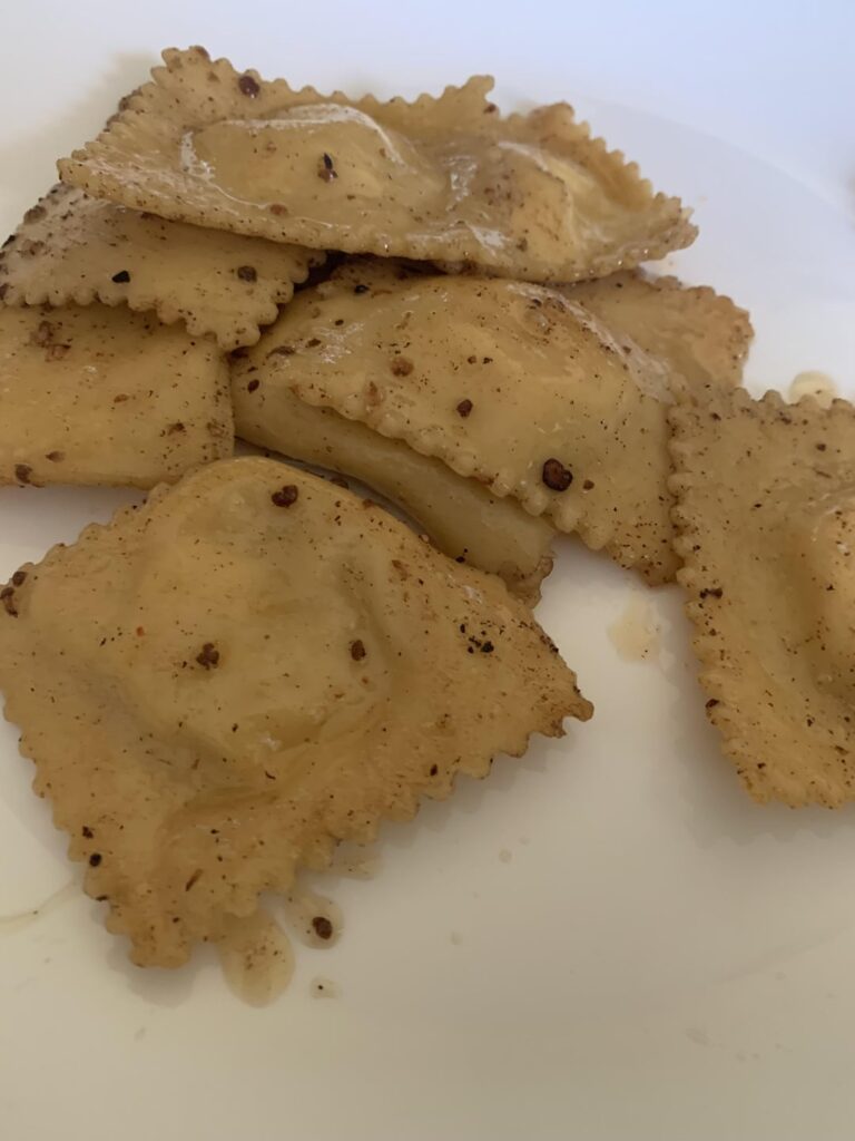 Pear&gorgonzola raviolli