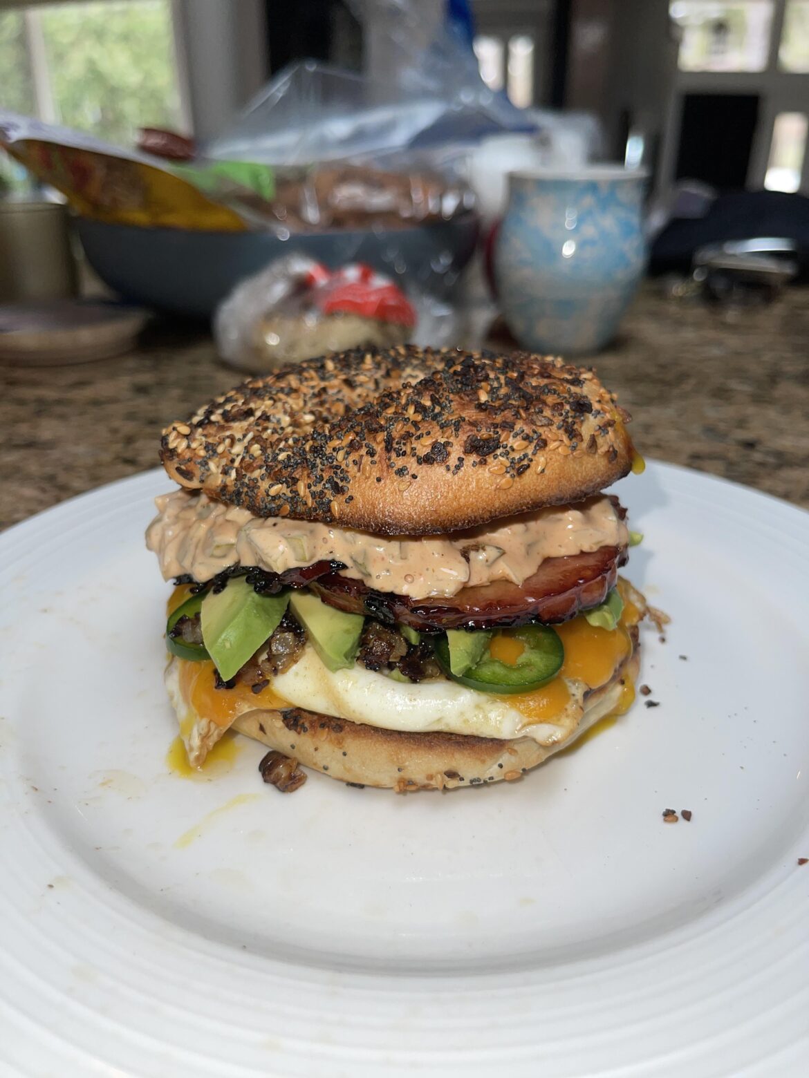 I can't stop making these. Chopped up homemade spicy dill pickles in the sauce 🤤