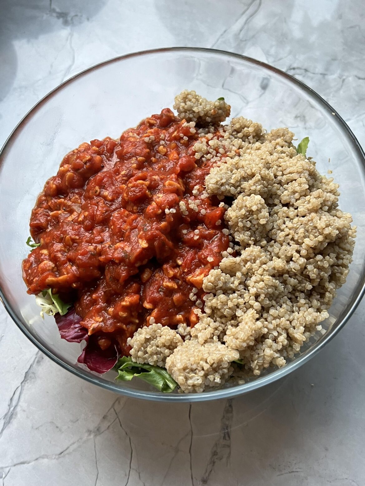 Vegan bolognese + quinoa ❤️