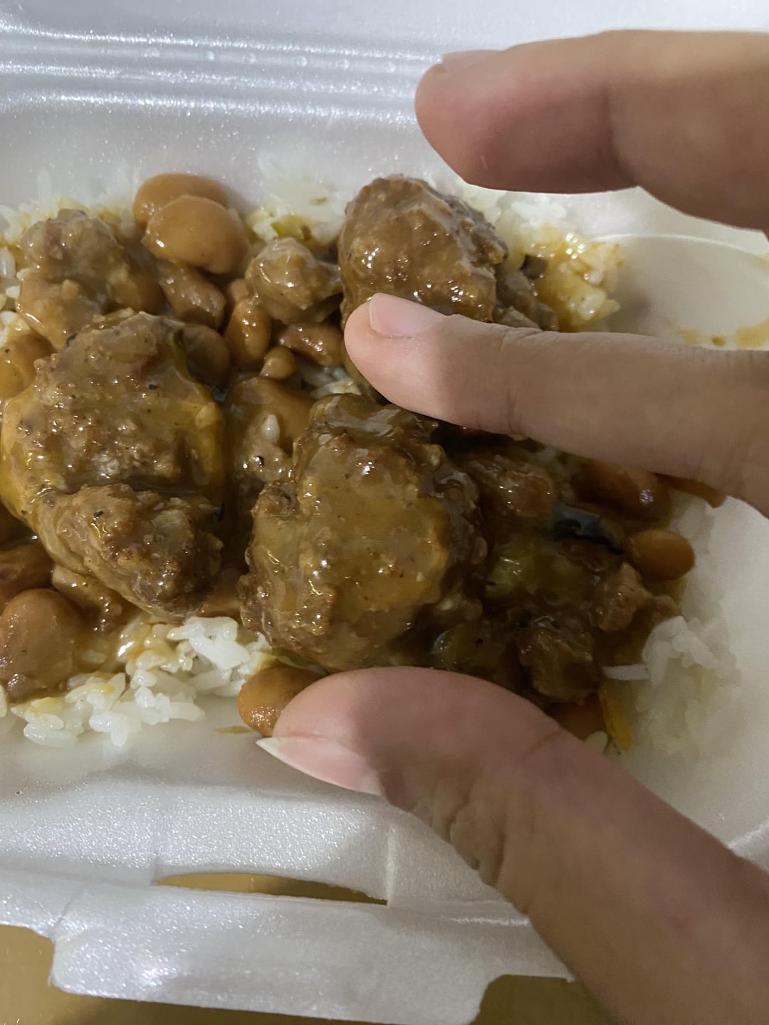 calories in one cup of rice and beans