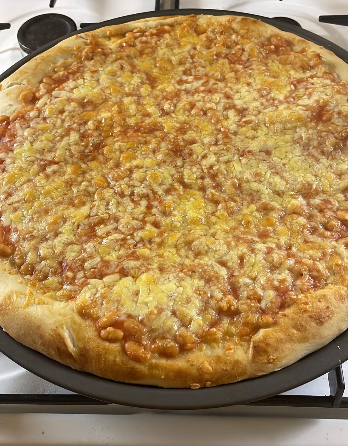 Baked bean pizza…