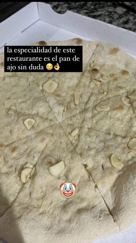 We ordered garlic bread for delivery, and well, the picture will explain everything…