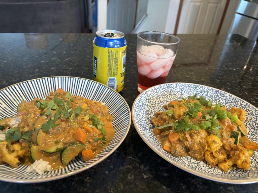 I’m a rule breaker. Spicy coconut turkey curry …soup? YUM