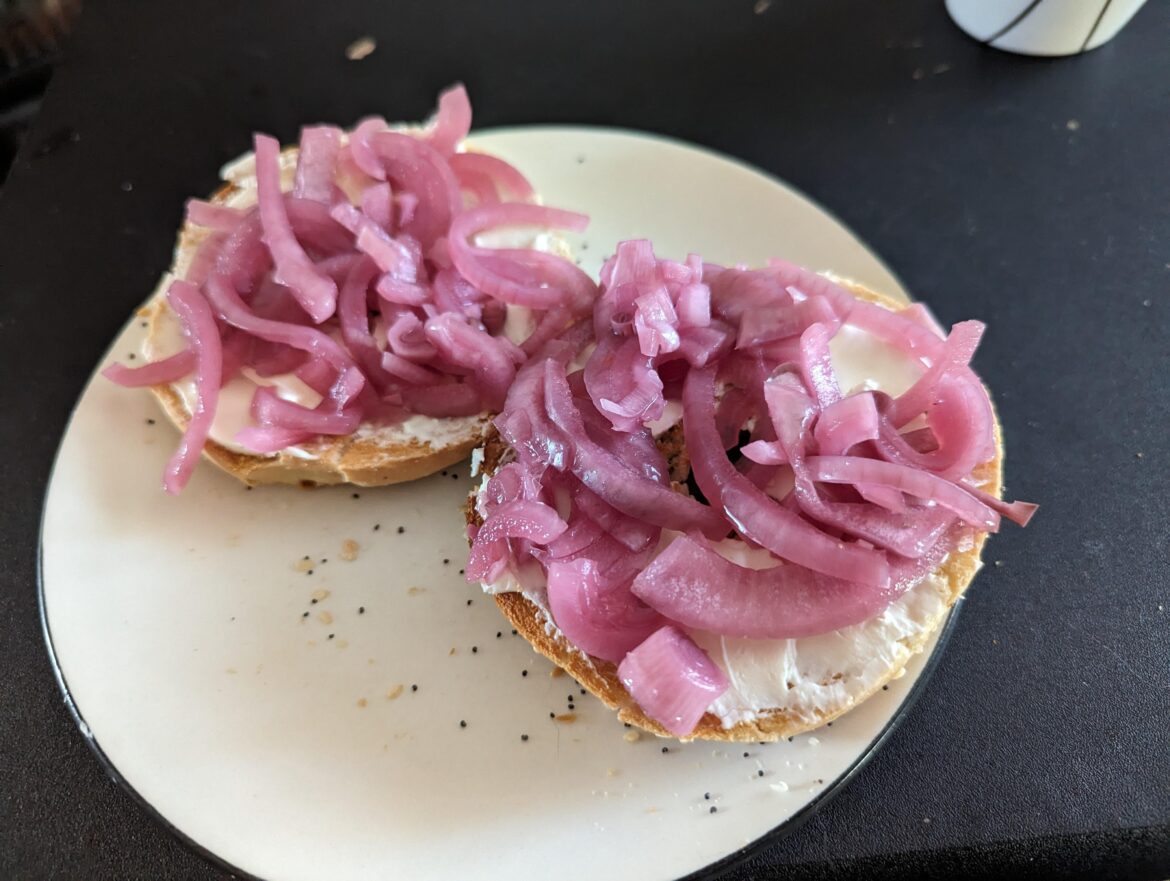 I love cream cheese bagels in the morning