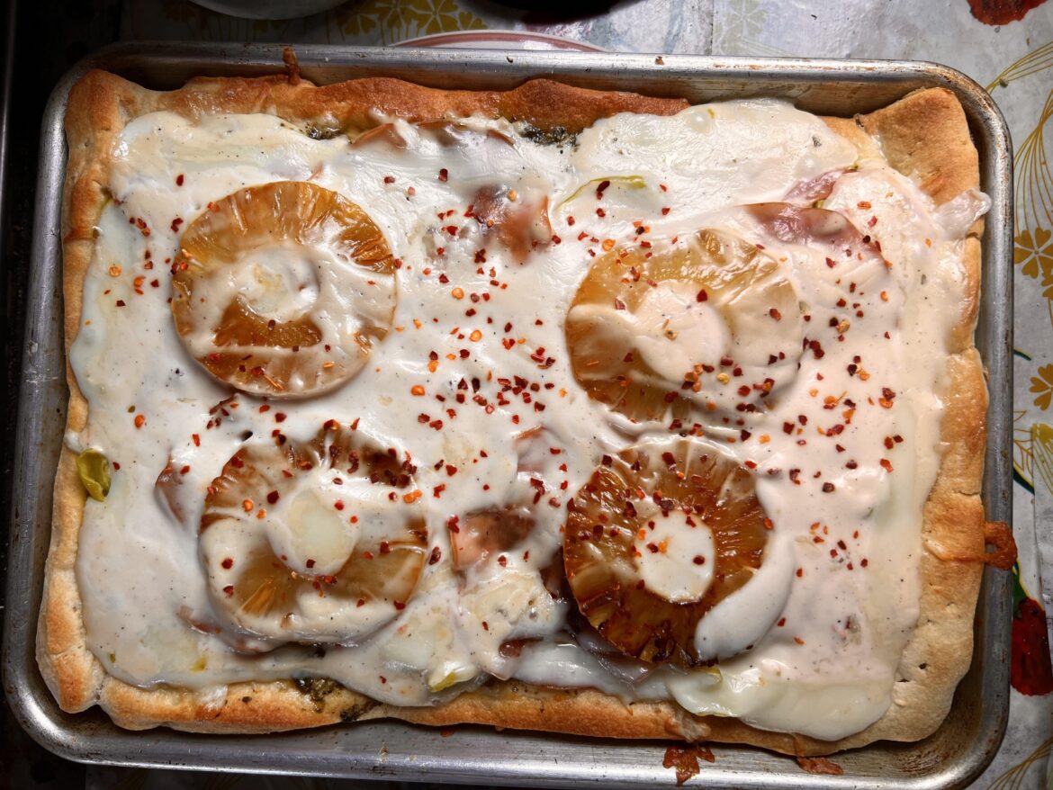 Second attempt at pizza- Crafted with only the freshest canned ingredients