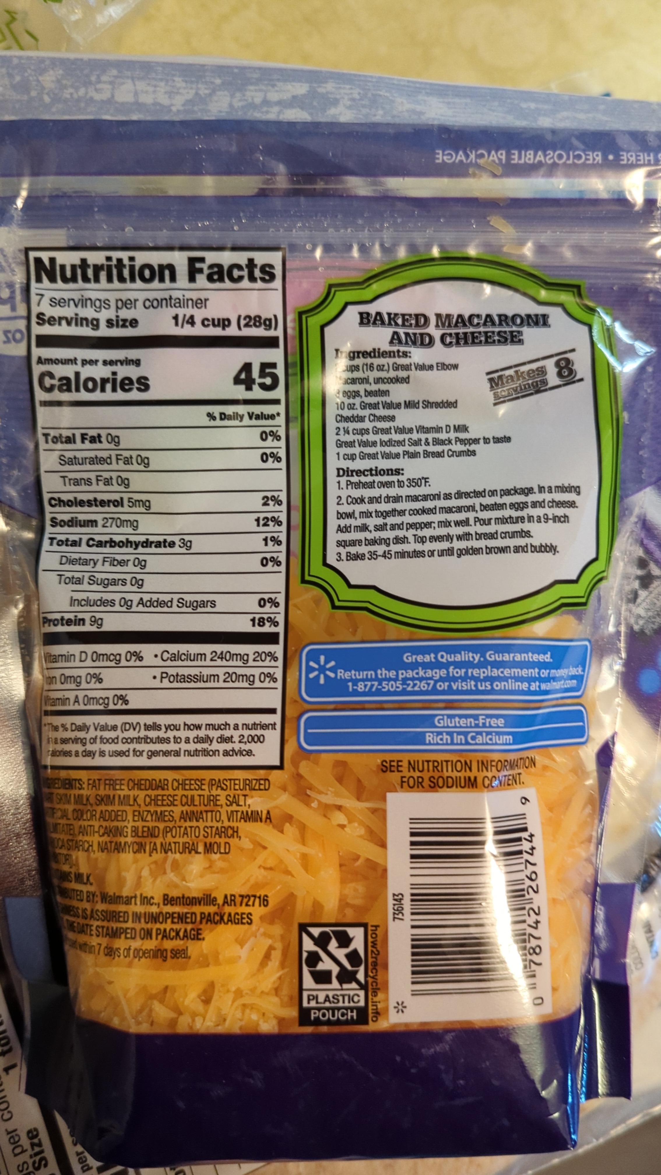 This fat free cheddar cheese has better macros than some protein