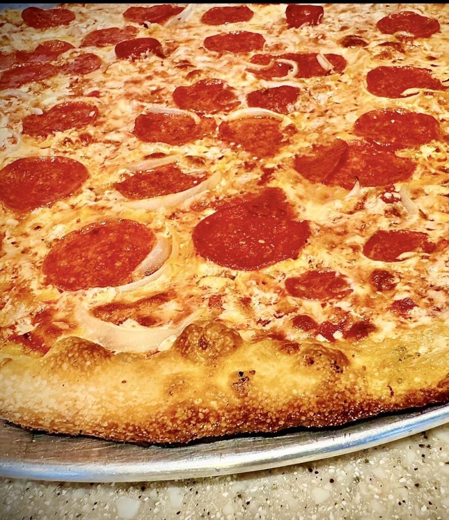 This weekends 18 inch NY style pizza baked on a steel