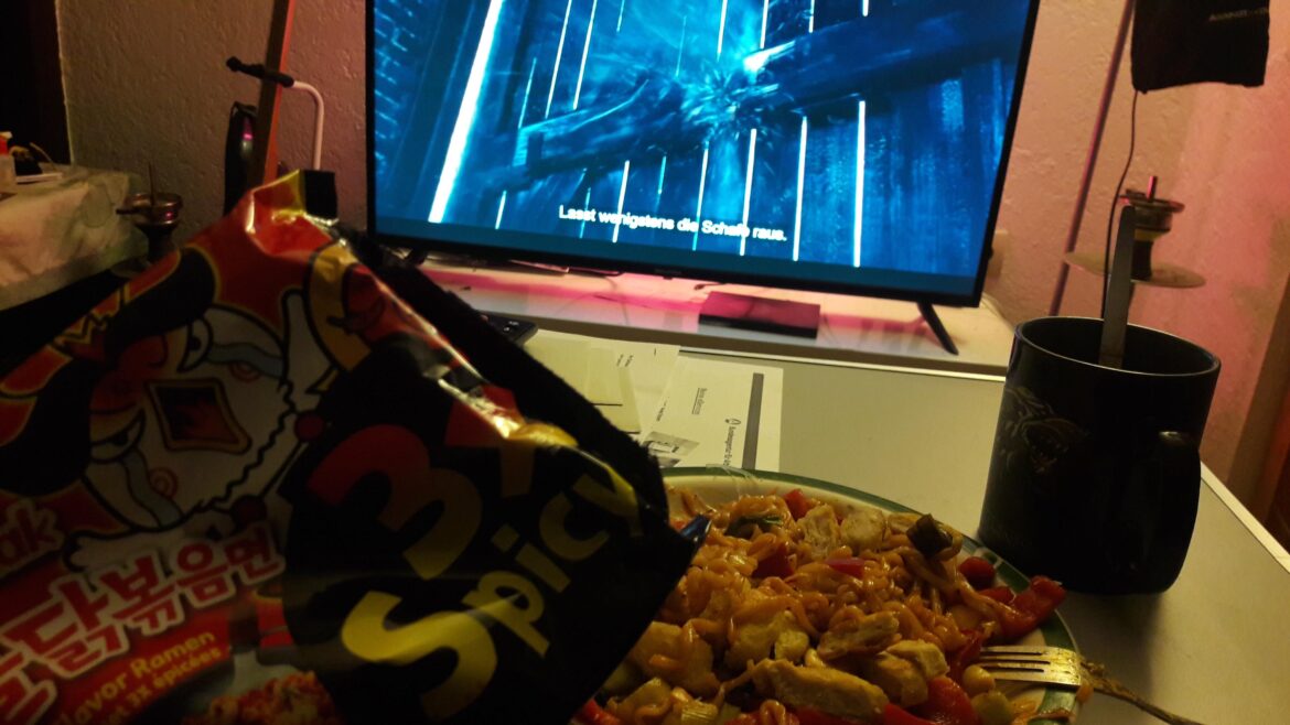 Enjoying a nice spicy breakfast. Tastes great, but damn, these are much hotter than I expected!