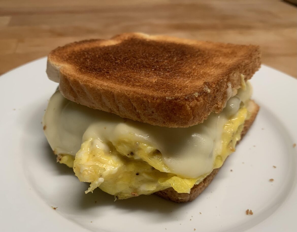 What you can’t see is the green chiles under the cheese