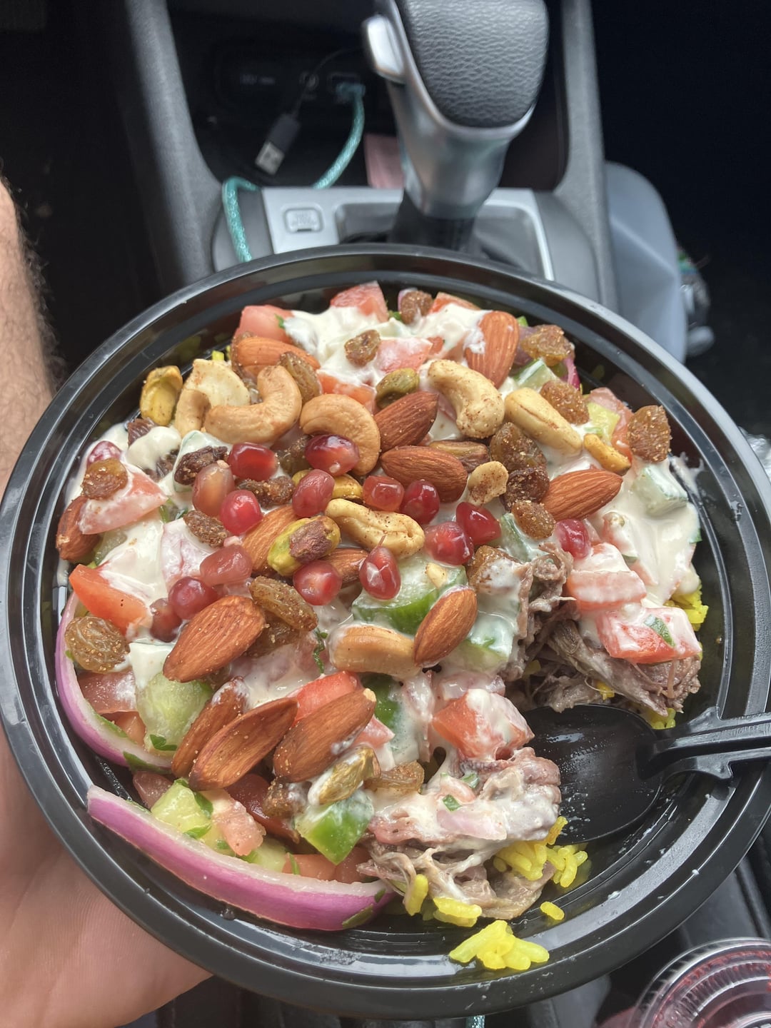 KG BBQ from yesterday Mac n cheese, lamb chops, & a lamb rice bowl