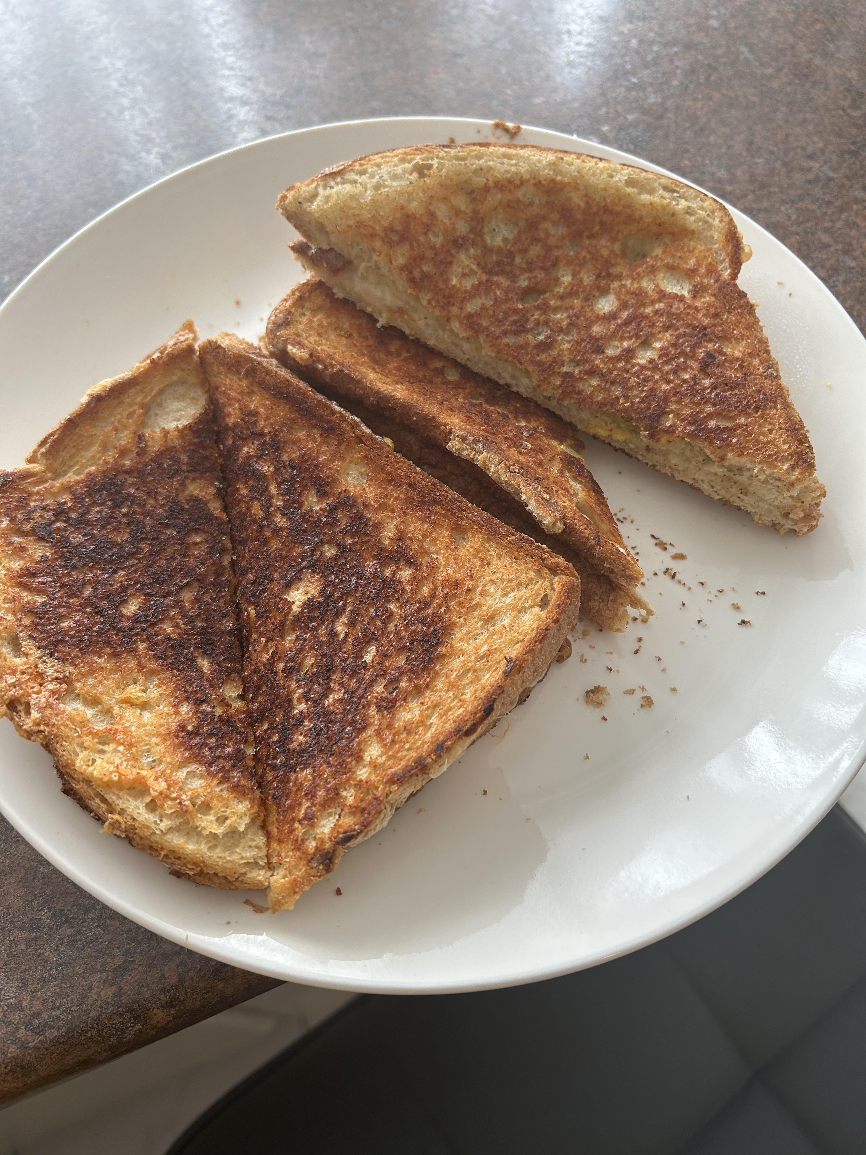 Grilled cheese made with balderson aged white cheddar Dining and Cooking