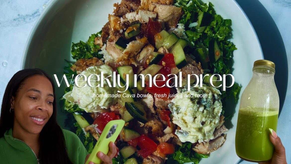 high protein meal prep for fat loss: homemade cava bowl recipe + meal prep ideas