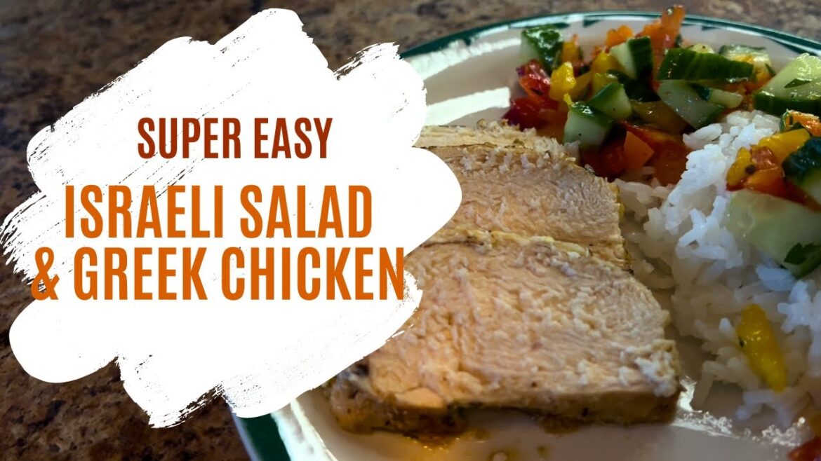 Israeli salad & Greek chicken (Tully's Kitchen).