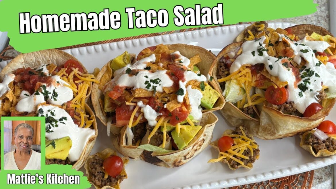 World’s DeliciousTaco Salad Bowls / Taco Recipe / Mattie’s Kitchen World's DeliciousTaco Salad Bowls / Taco Recipe / Mattie's Kitchen
