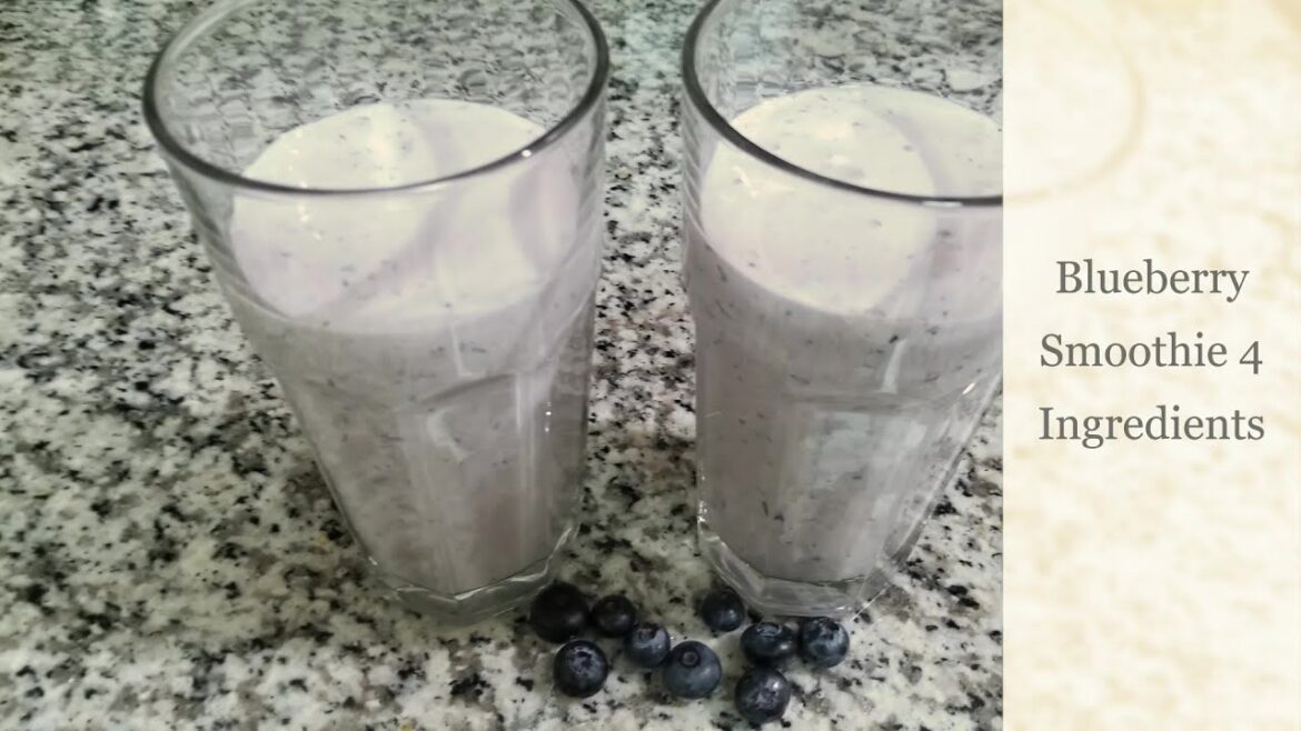 Blueberry Smoothie Recipe For 2 | Only 4 Ingredients