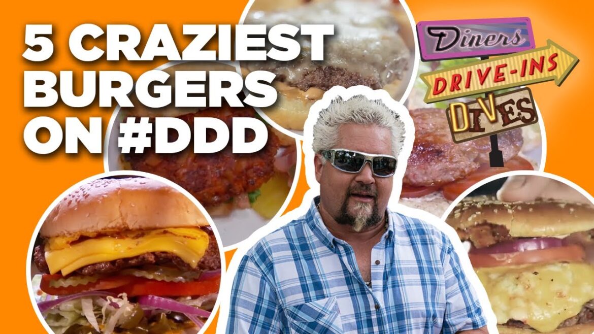 Top 5 Most-INSANE Burgers Guy Fieri Has Tried on Diners, Drive-Ins and Dives | Food Network Top 5 Most-INSANE Burgers Guy Fieri Has Tried on Diners, Drive-Ins and Dives | Food Network