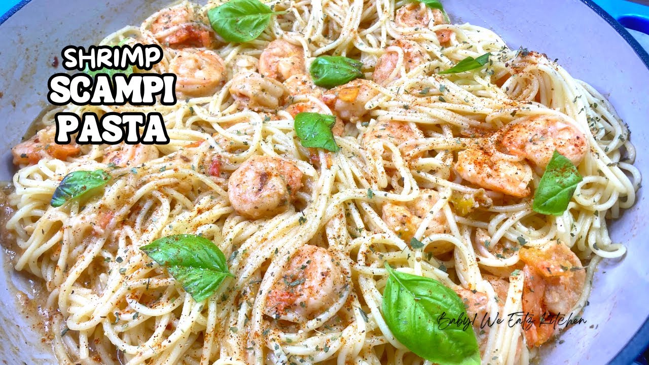 Lemon Garlic Butter Shrimp Scampi Pasta - Dining and Cooking