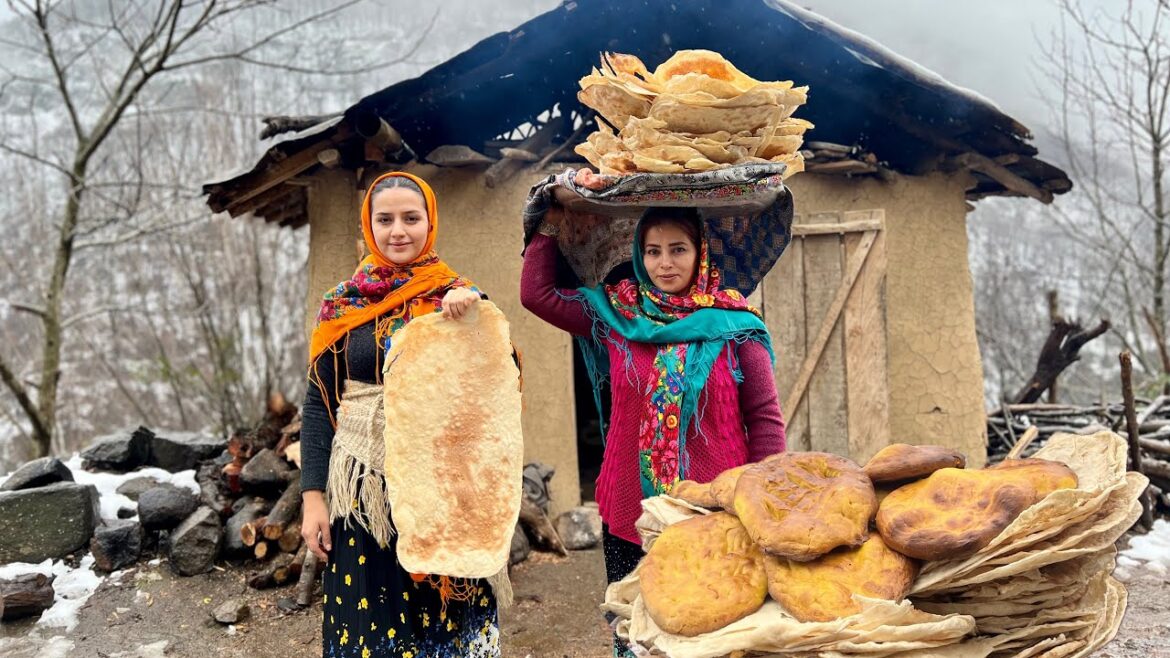 IRAN Daily Village Life! Baking Lavash Bread and Having Omelette for Dinner IRAN Daily Village Life! Baking Lavash Bread and Having Omelette for Dinner