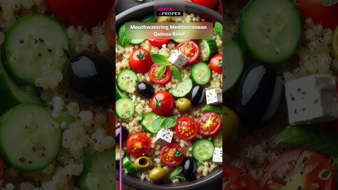 Mouthwatering Mediterranean Quinoa Bowl #dinneroption #dinner  #weightloss #recipes #dietrecipe