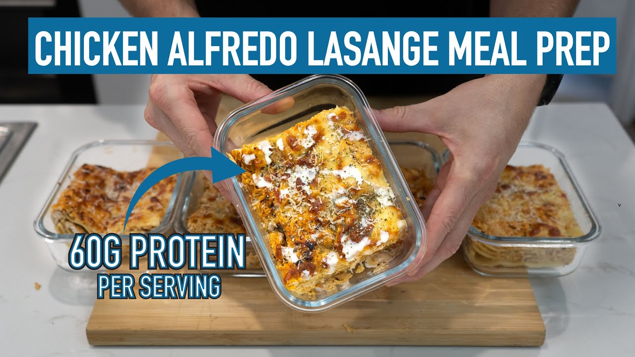 Chicken Alfredo Lasagne Meal Prep High Protein Low Calorie Dining