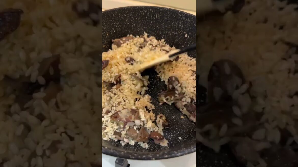 Ризотто с блыми грибами.