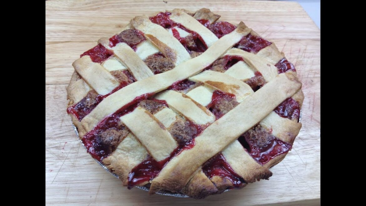 Strawberry Rhubarb & Custard Pie - Video recipe