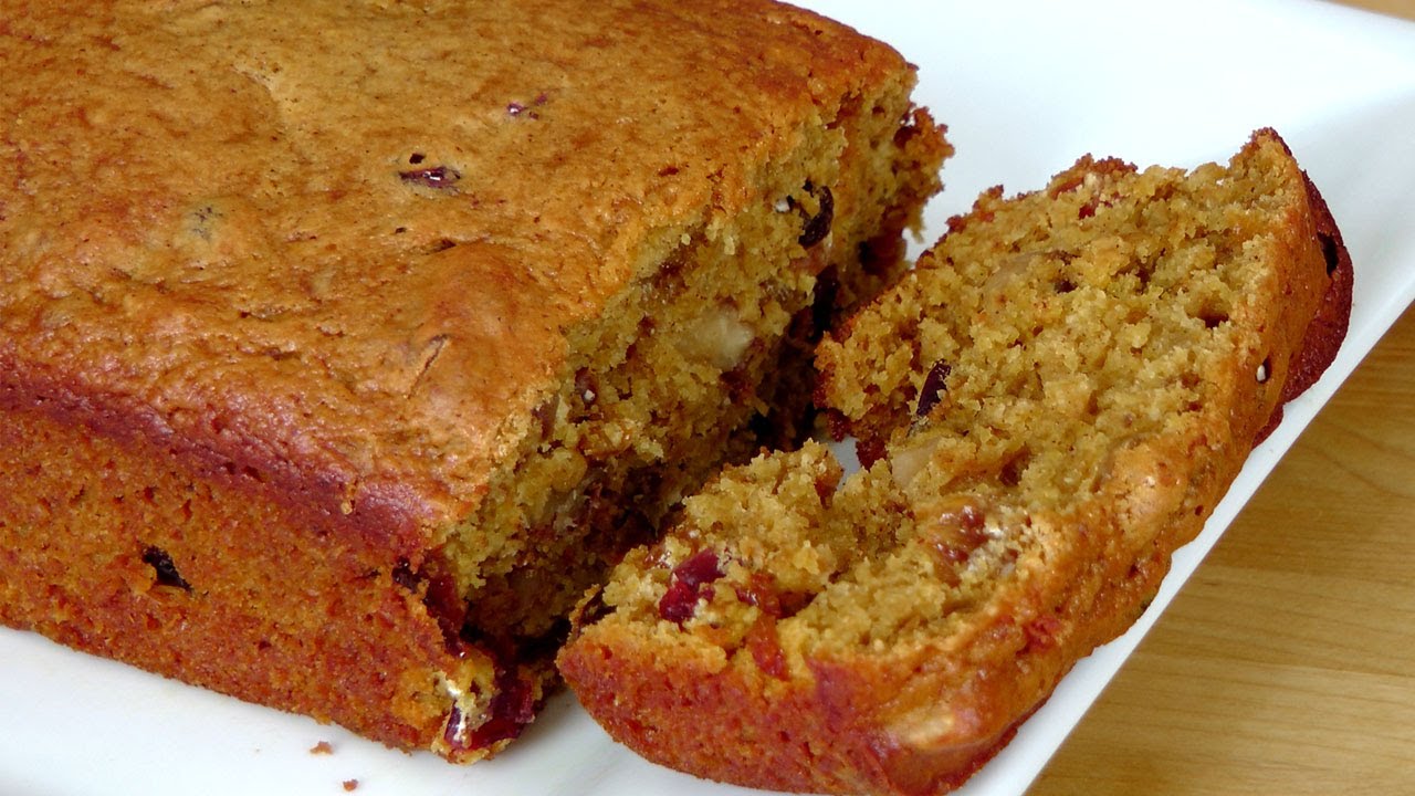 Fruity Nutty Pumpkin Bread Recipe Laura Vitale Laura in the Kitchen