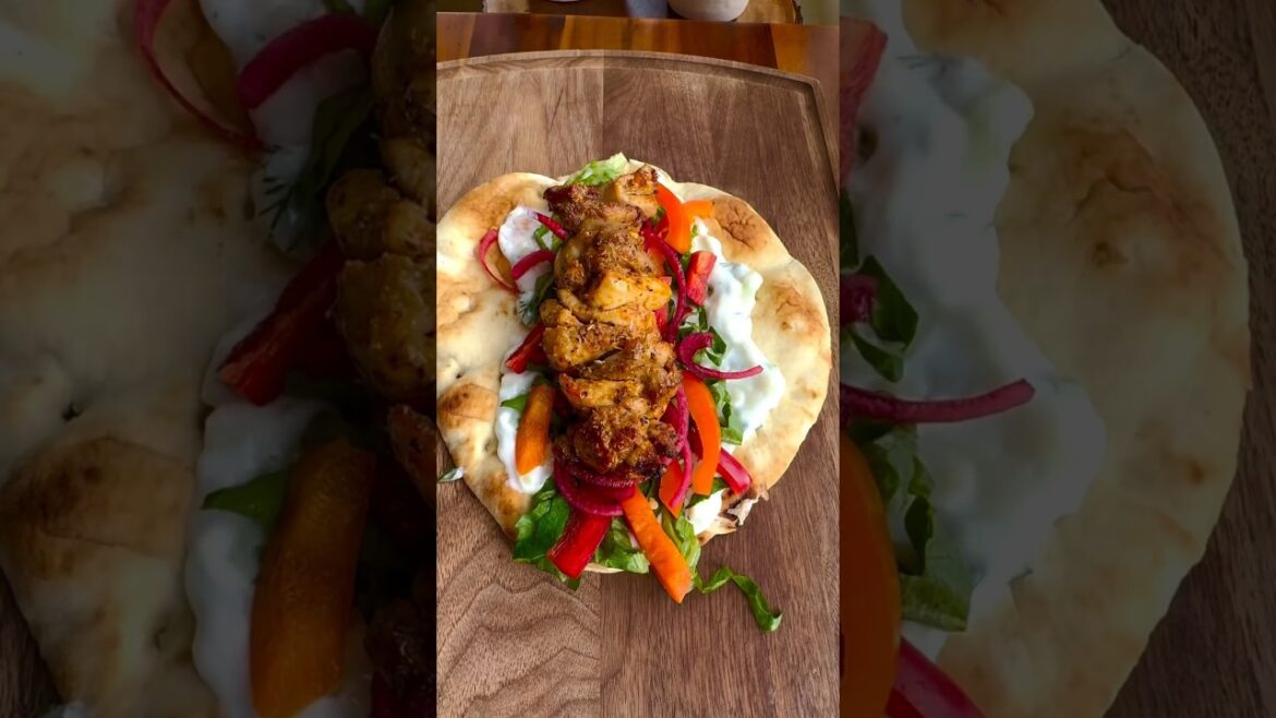 Chicken on a Skewer! Greek Souvlaki Made Easy #shorts Chicken on a Skewer! Greek Souvlaki Made Easy #shorts