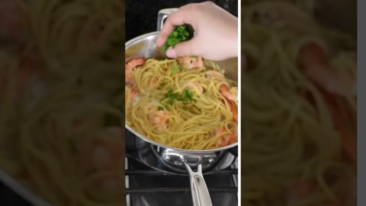 Spaghetti Shrimp Scampi #shorts