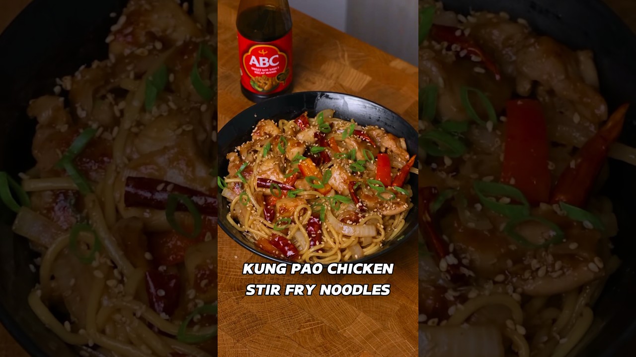 Kung Pao Chicken Stir Fry Noodles #shorts - Dining and Cooking