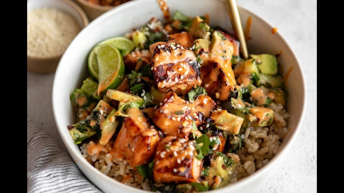 Honey Glazed Salmon Bowls