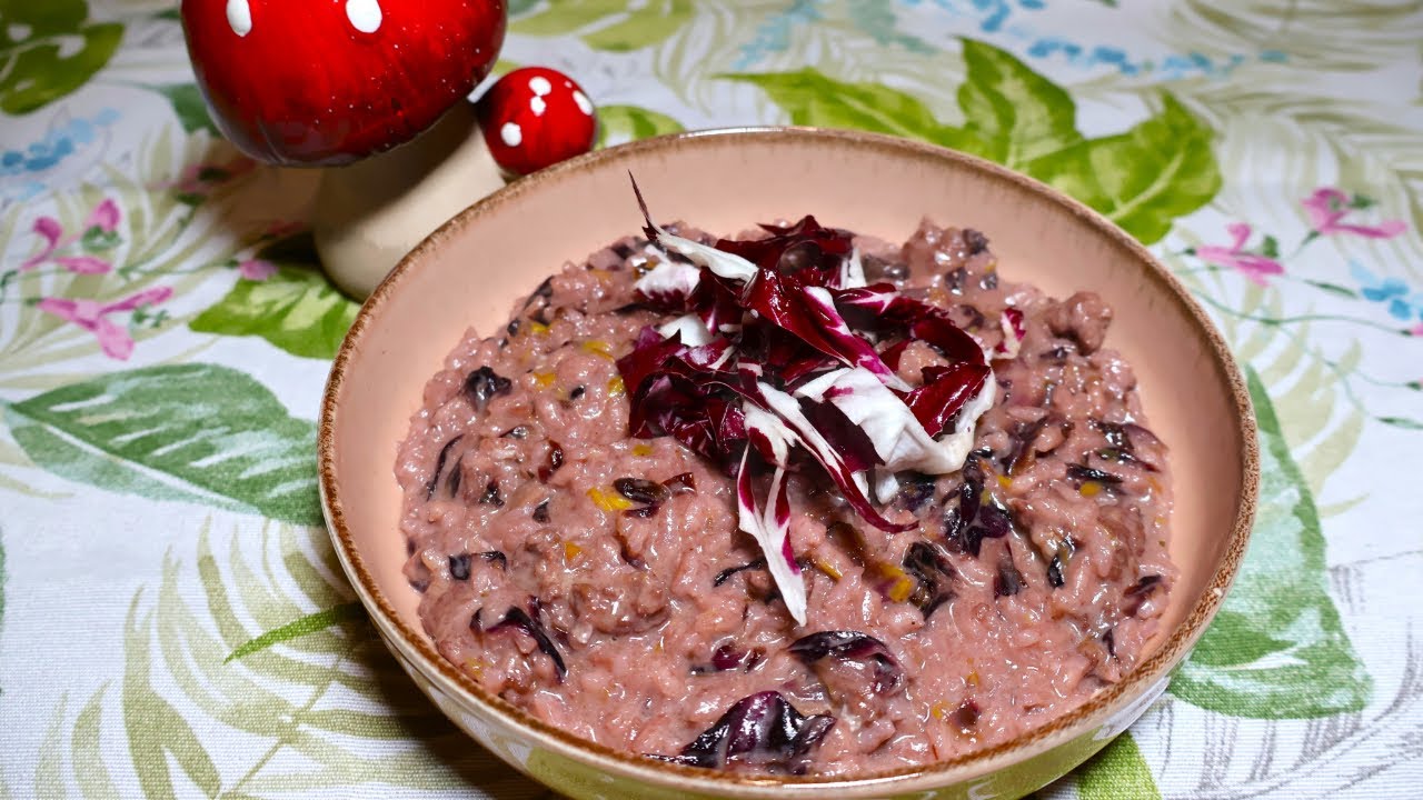 risotto con gorgonzola e radicchio