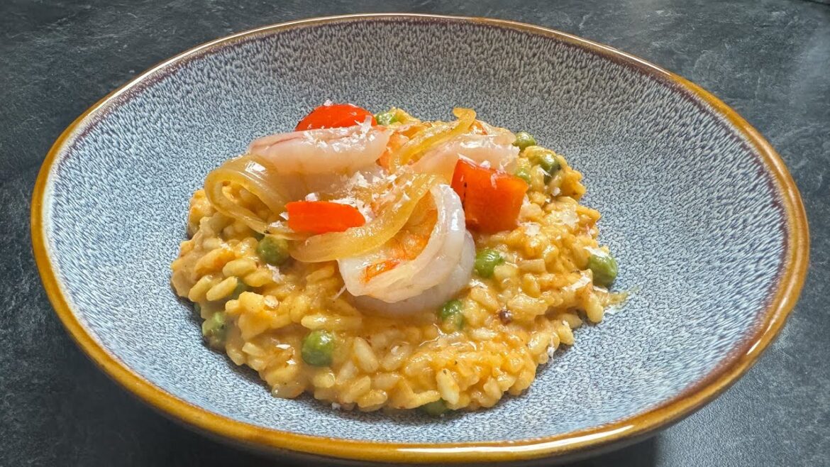 Red Pepper Risotto with Shrimp Red Pepper Risotto with Shrimp