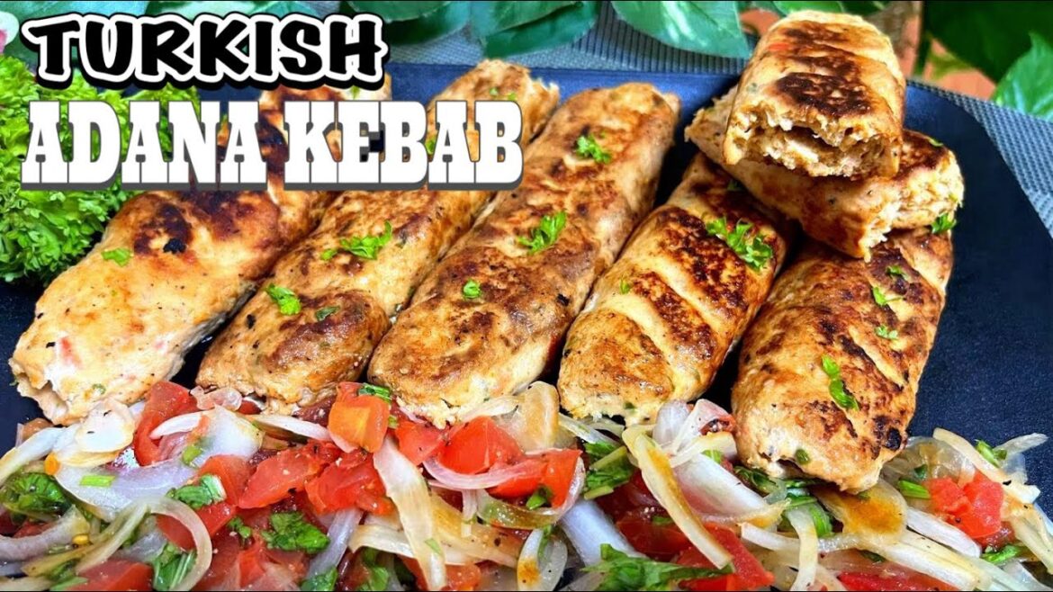 TURKISH CHICKEN ADANA KEBAB RECIPE | HOW TO MAKE CHICKEN KEBAB with DIY FLAT SKEWERS