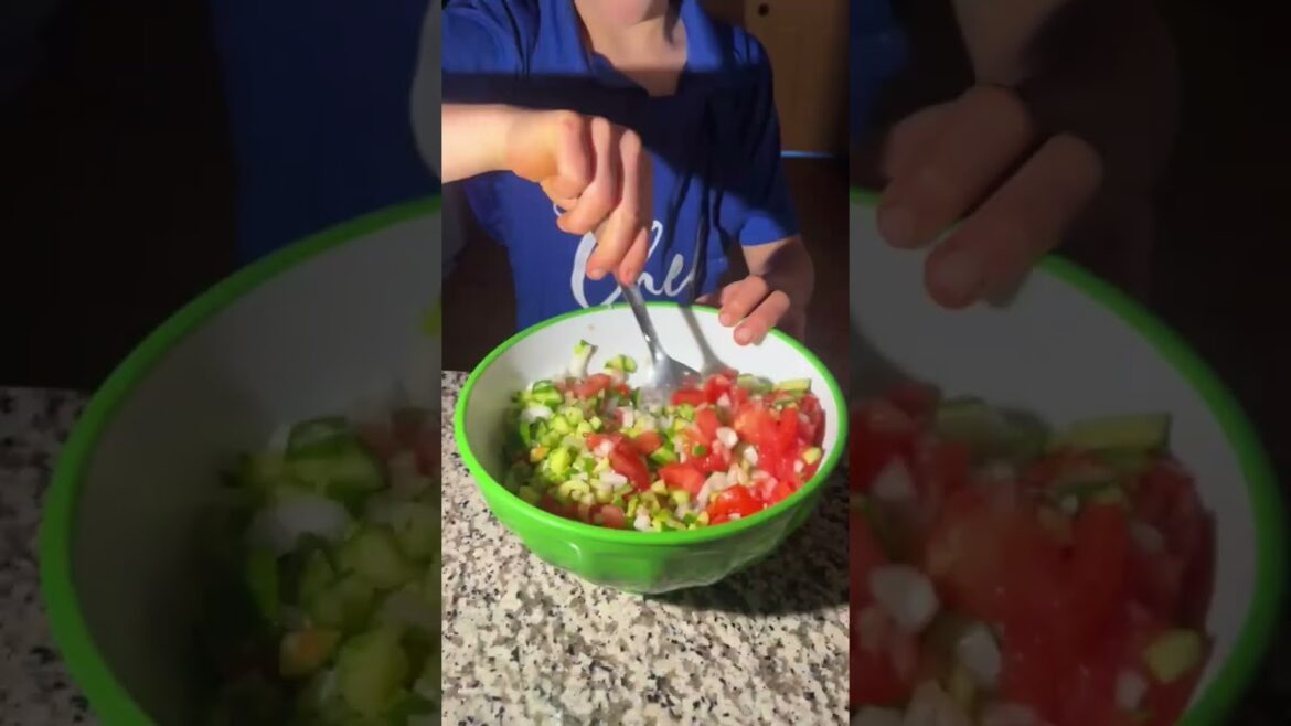 Israeli Salad #shorts #israelifood #salad