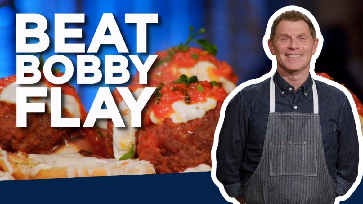 Bobby Flay Makes a Meatball Parmesan Sandwich | Beat Bobby Flay | Food Network Bobby Flay Makes a Meatball Parmesan Sandwich | Beat Bobby Flay | Food Network