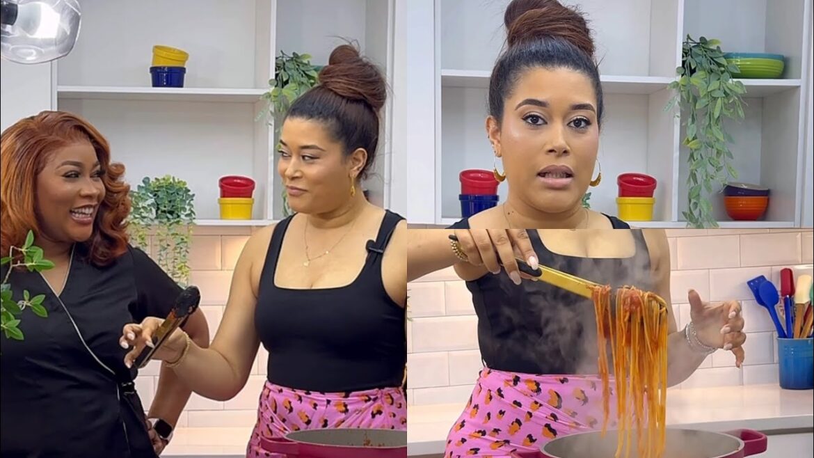 I TASKED ADUNNI ADE TO MAKE HER FAVORITE FOOD | SPAGHETTI BOLOGNESE