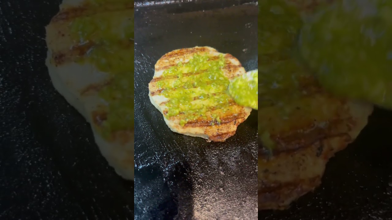 Grilled Chicken (patties from Costco) Pesto Parmesan Sandwich Dining