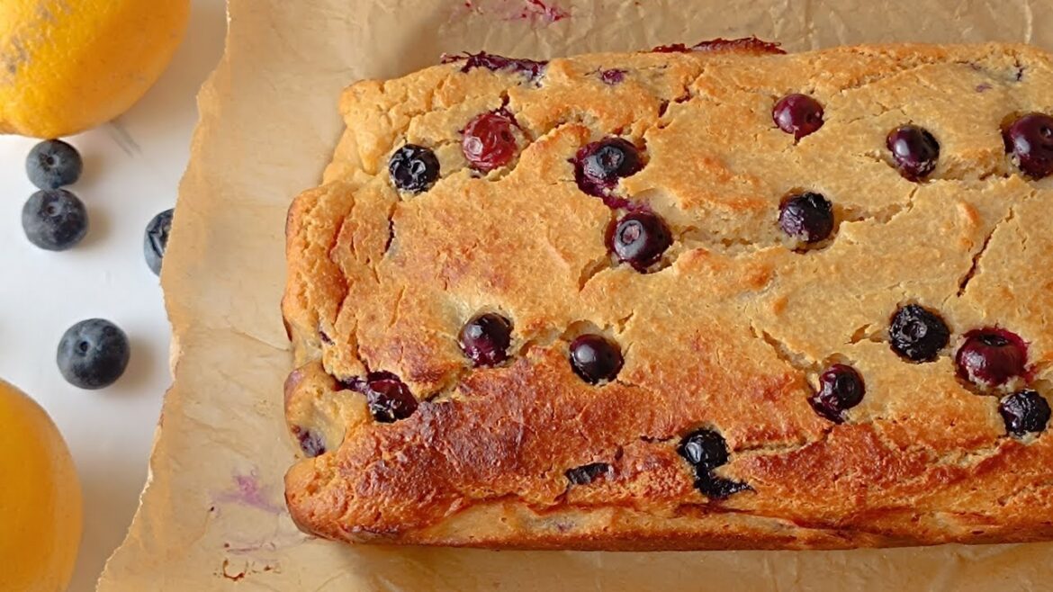 Soft And Moist Lemon Blueberry Yogurt Cake | Healthy Recipe