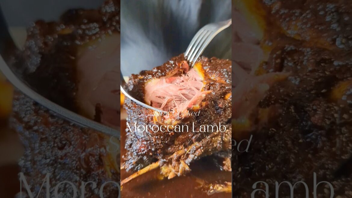 Slow Cooked Moroccan Lamb - recipe in description #recipe #food #foryou #lamb