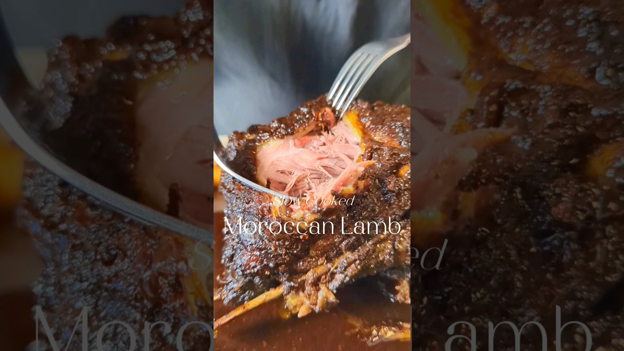 Slow Cooked Moroccan Lamb - recipe in description #recipe #food #foryou